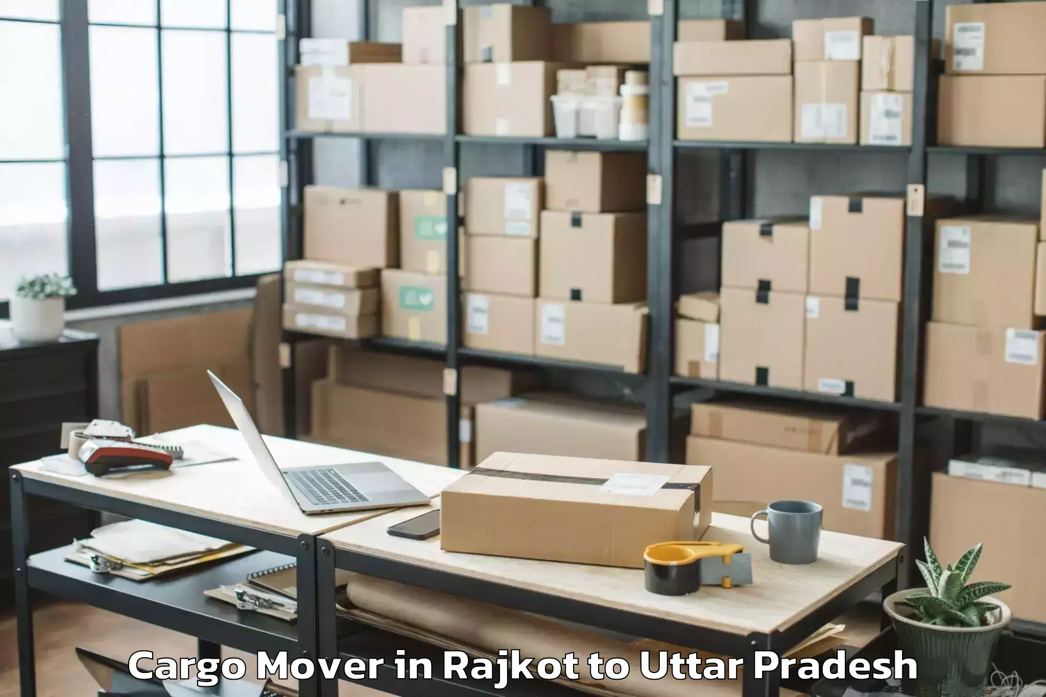 Hassle-Free Rajkot to Afzalgarh Cargo Mover